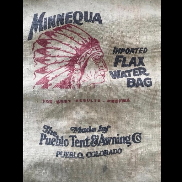 1940 Minnequa Flax water bag Pueblo Tent&Awning Co - Picture 3 of 5